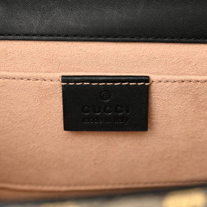 Gucci GG Supreme Monogram Bees Small Padlock Shoulder Bag Black 6 of 13