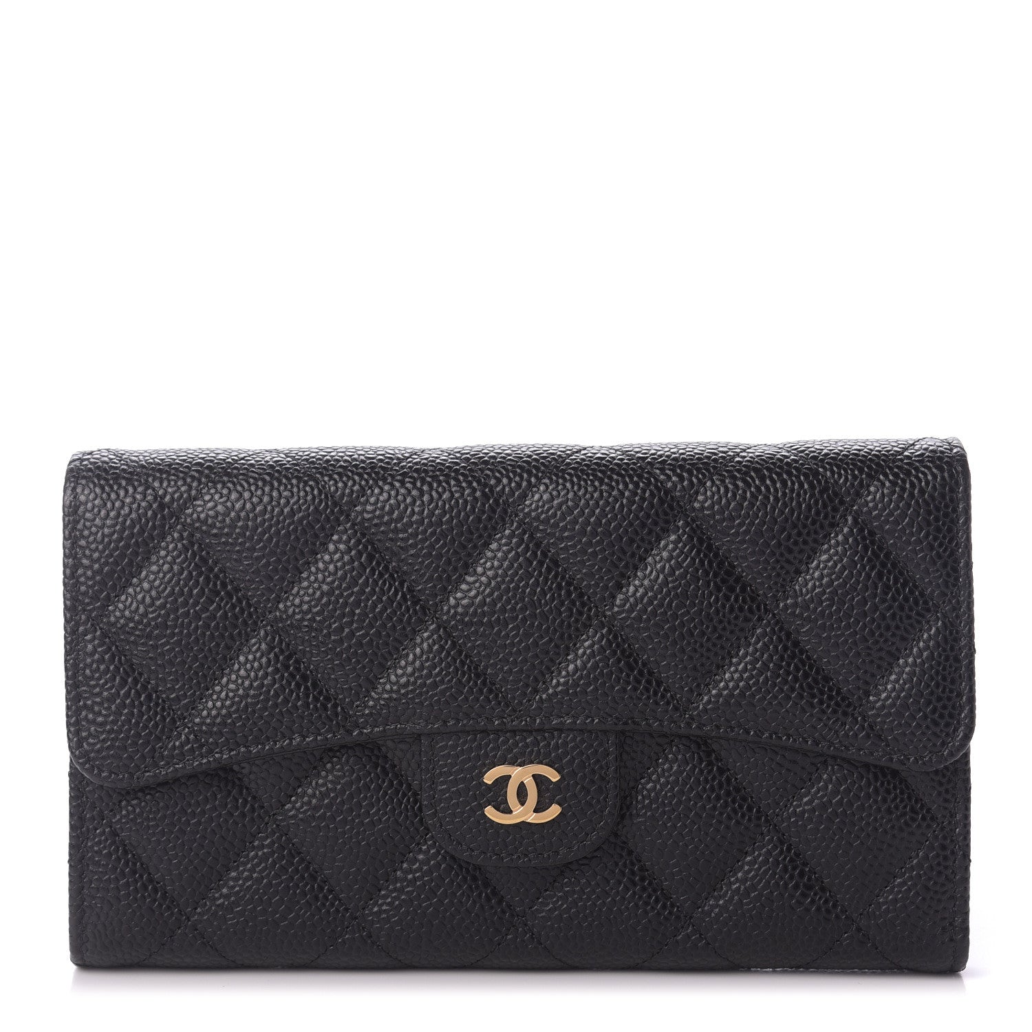 Chanel Caviar Quilted Large Flap Wallet Black 1 of 10