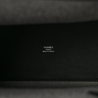 Hermes Swift H Canvas Cabas H En Biais 27 Black Ecru 6 of 11