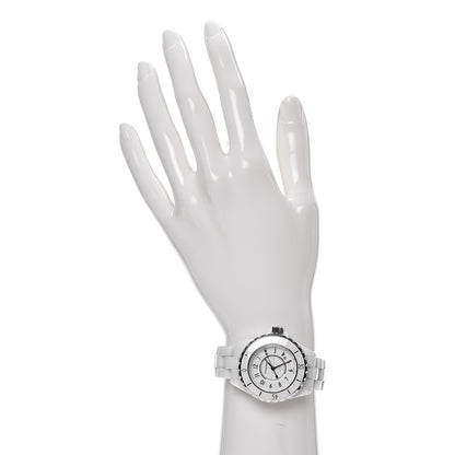 Chanel Stainless Steel Ceramic 33mm J12 Quartz Watch White 2 of 7
