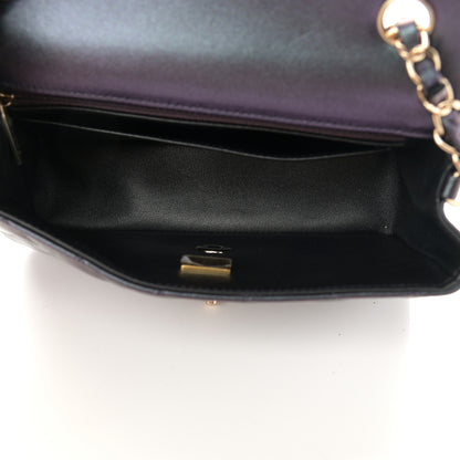 Chanel Iridescent Lambskin Quilted Mini Rectangular Flap Black 5 of 8