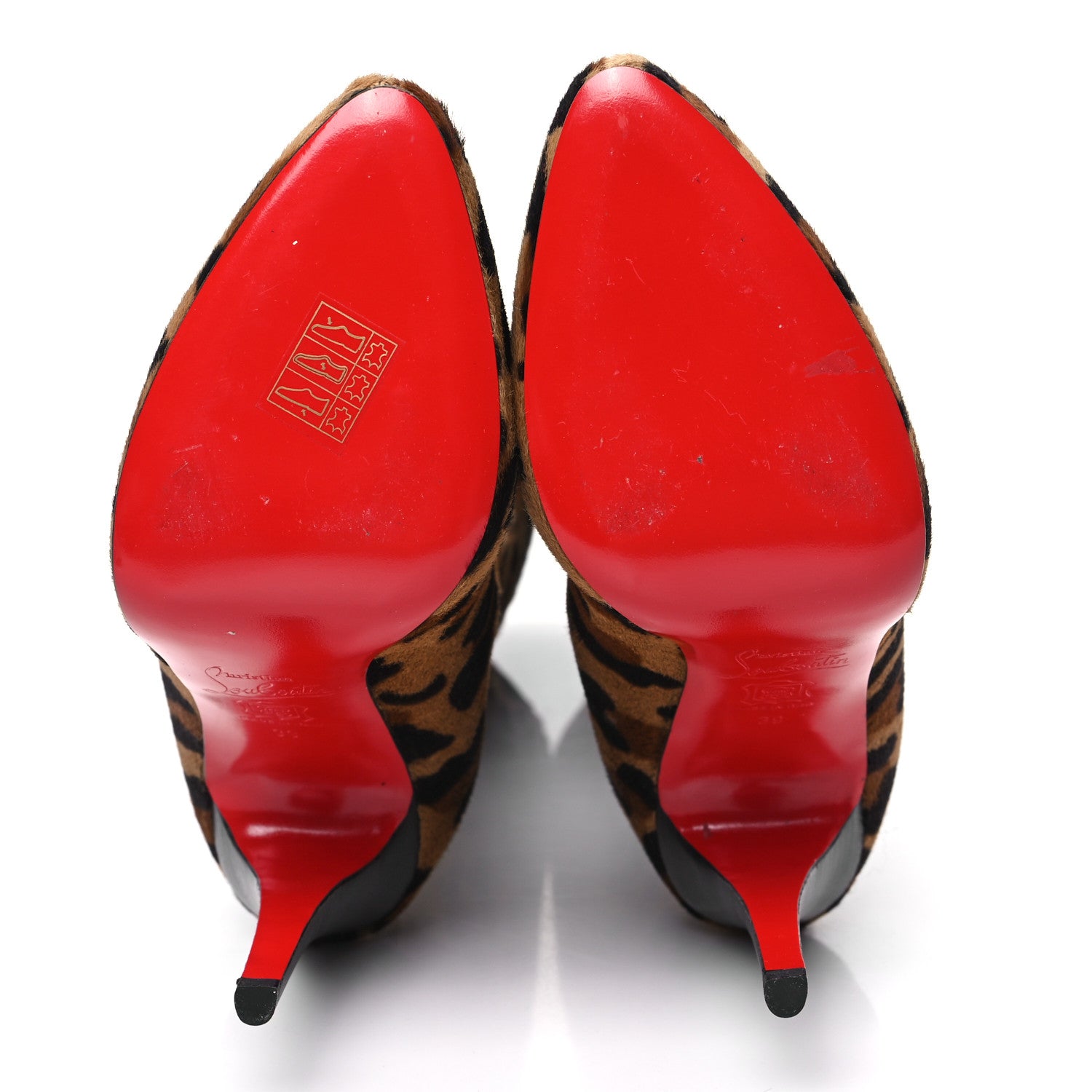 Christian Louboutin Pony Hair Alta Ariella Talon 110 Boots 39 Leopard 5 of 8