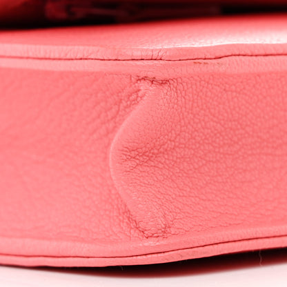 Chanel Grained Calfskin Clover CC Wallet On Chain WOC Pink 10 of 12
