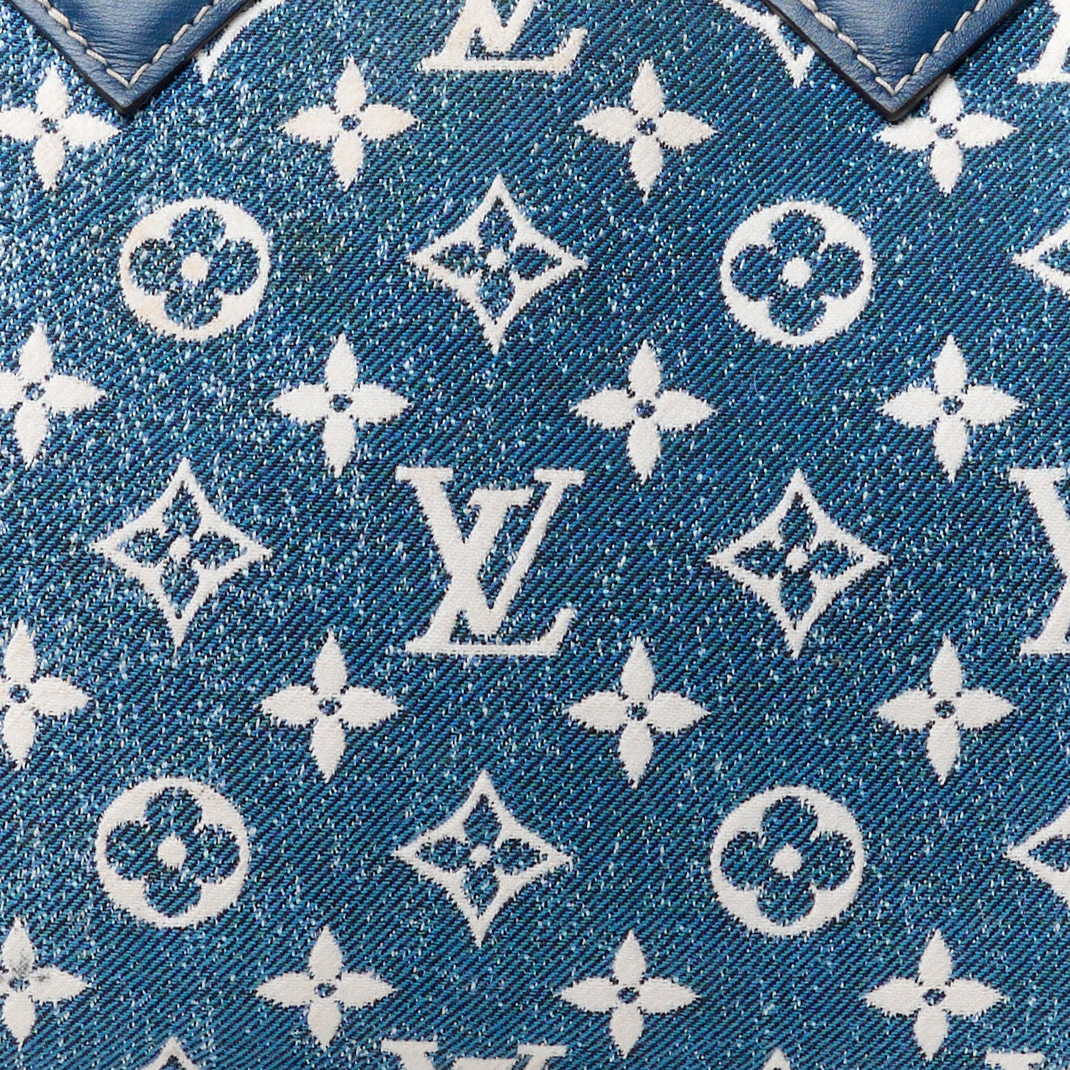 Louis Vuitton Monogram Jacquard Denim Speedy Bandouliere 25 Bleu 9 of 12