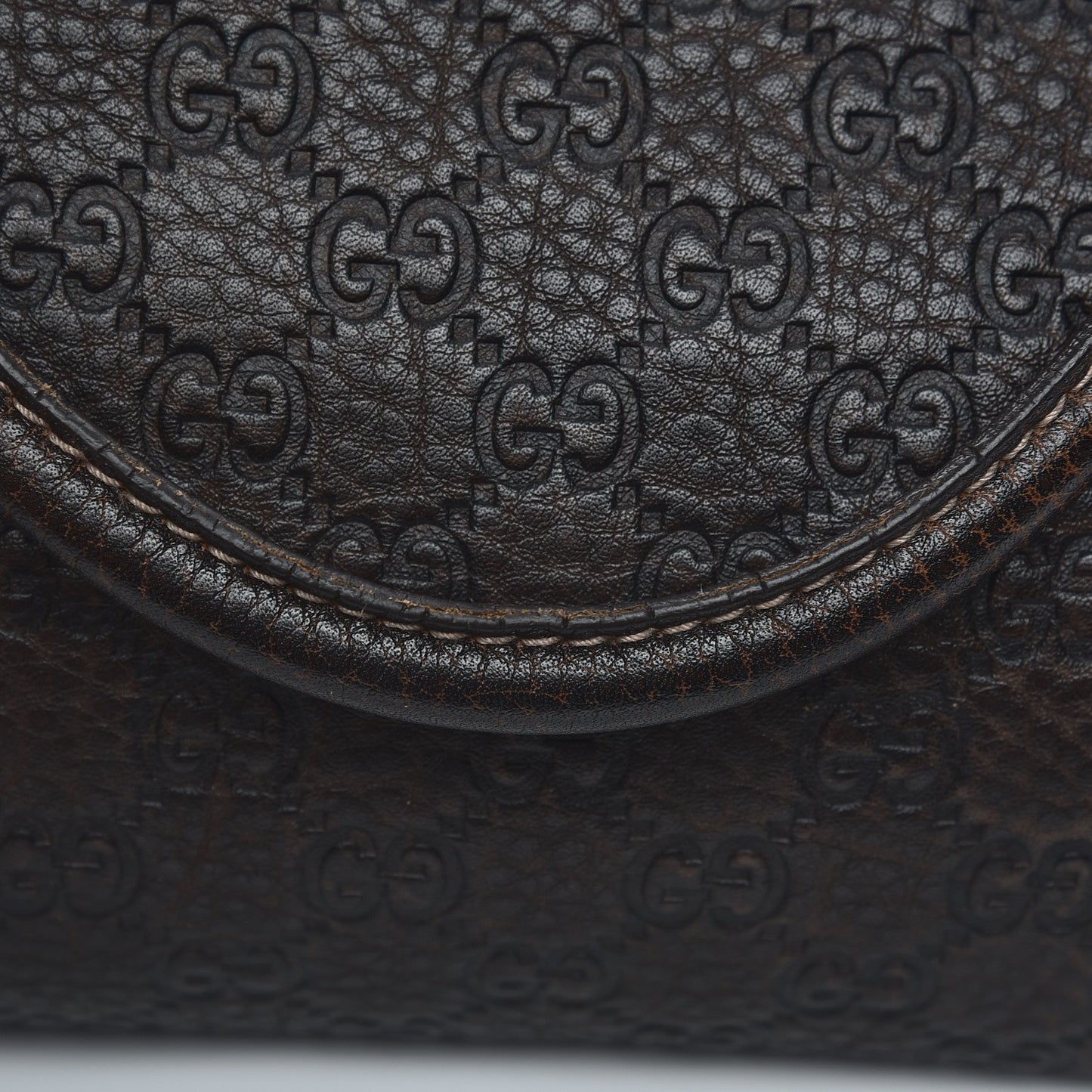 Guccissima New Pelham Satchel Dark Brown