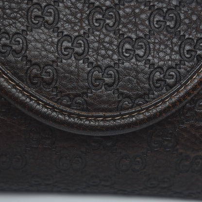 Gucci Guccissima New Pelham Satchel Dark Brown 11 of 13