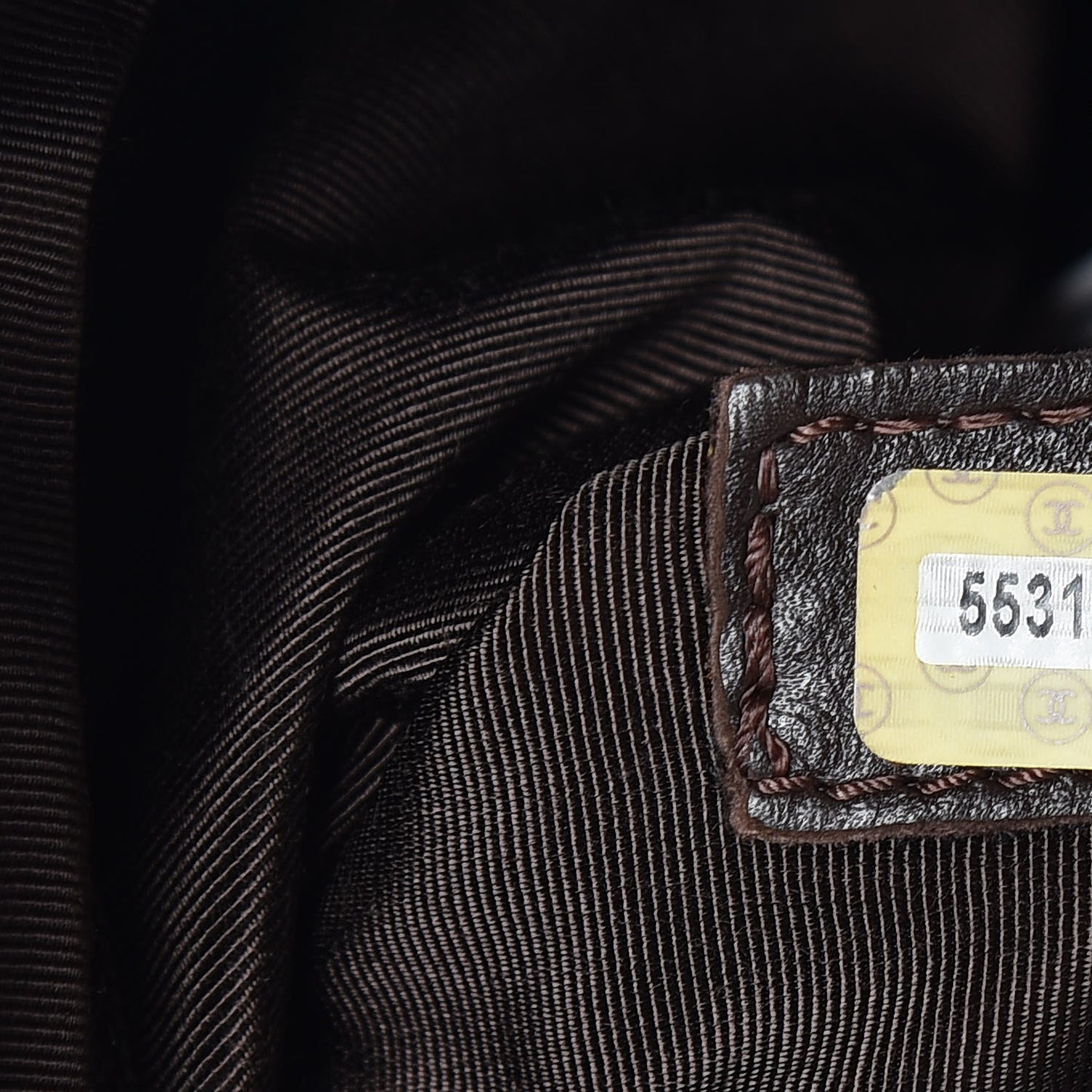 Calfskin CC Shoulder Bag Brown