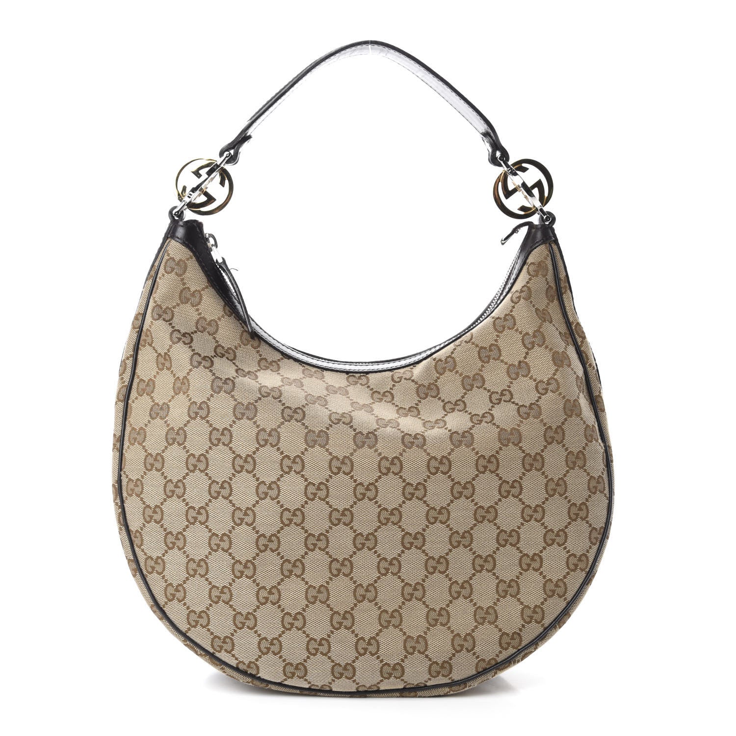 Gucci Monogram Medium GG Twins Hobo Dark Brown 1 of 13