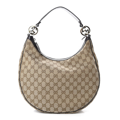 Gucci Monogram Medium GG Twins Hobo Dark Brown 1 of 13