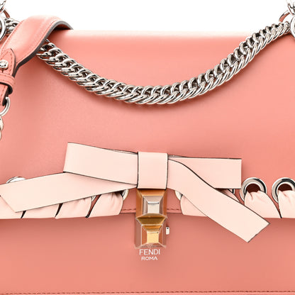 Fendi Vitello Liberty Shiny Nappa Lace Up Bow Kan I Shoulder Bag Macaron Confetto 8 of 11