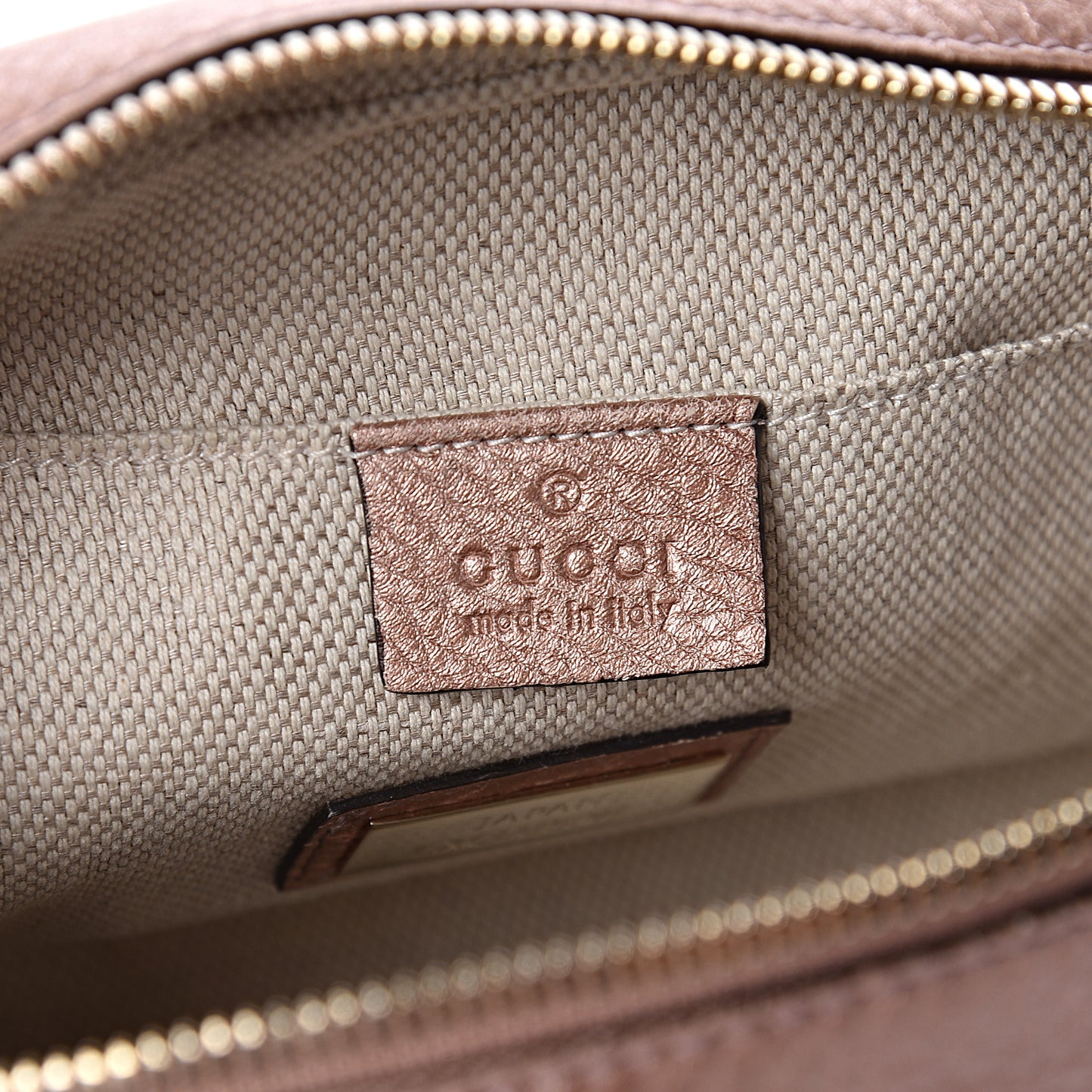 Metallic Pebbled Calfskin Small Soho Disco Bag Pink
