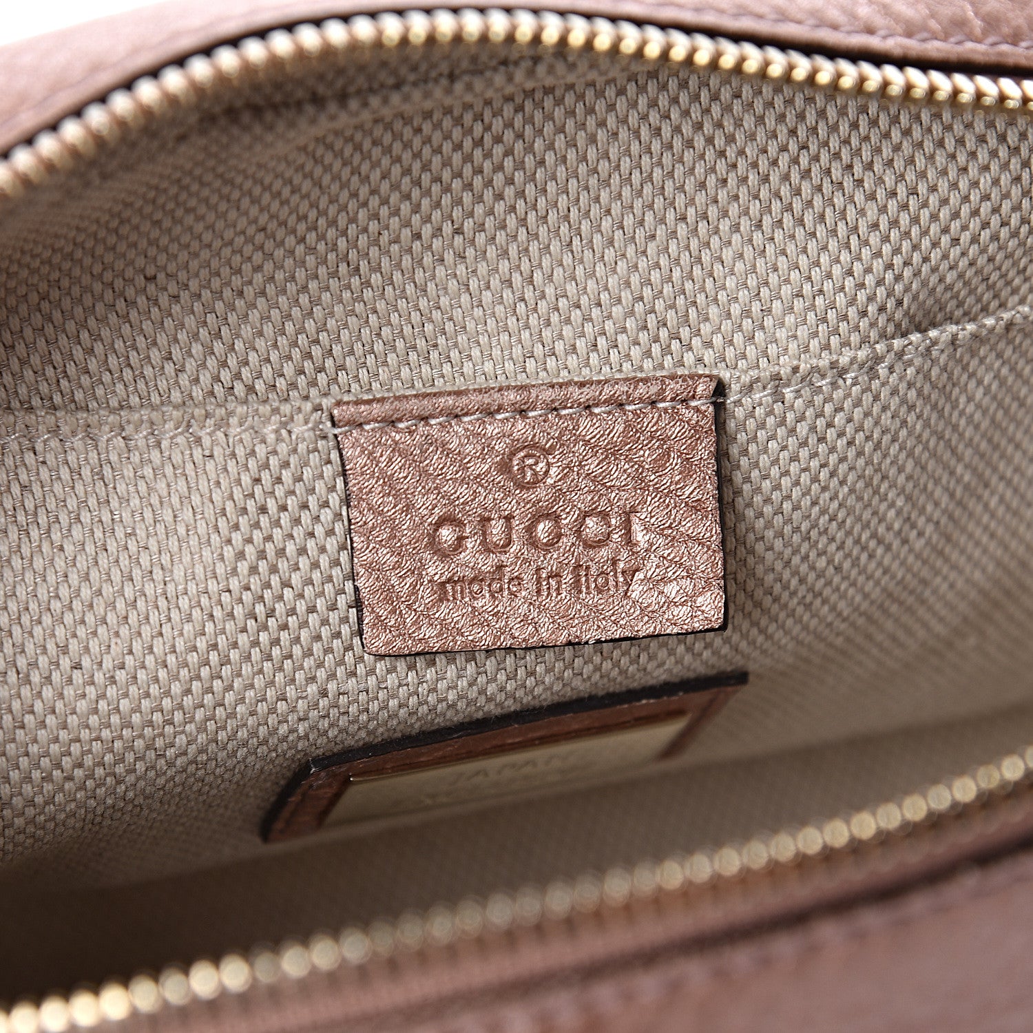 Gucci Metallic Pebbled Calfskin Small Soho Disco Bag Pink 6 of 10