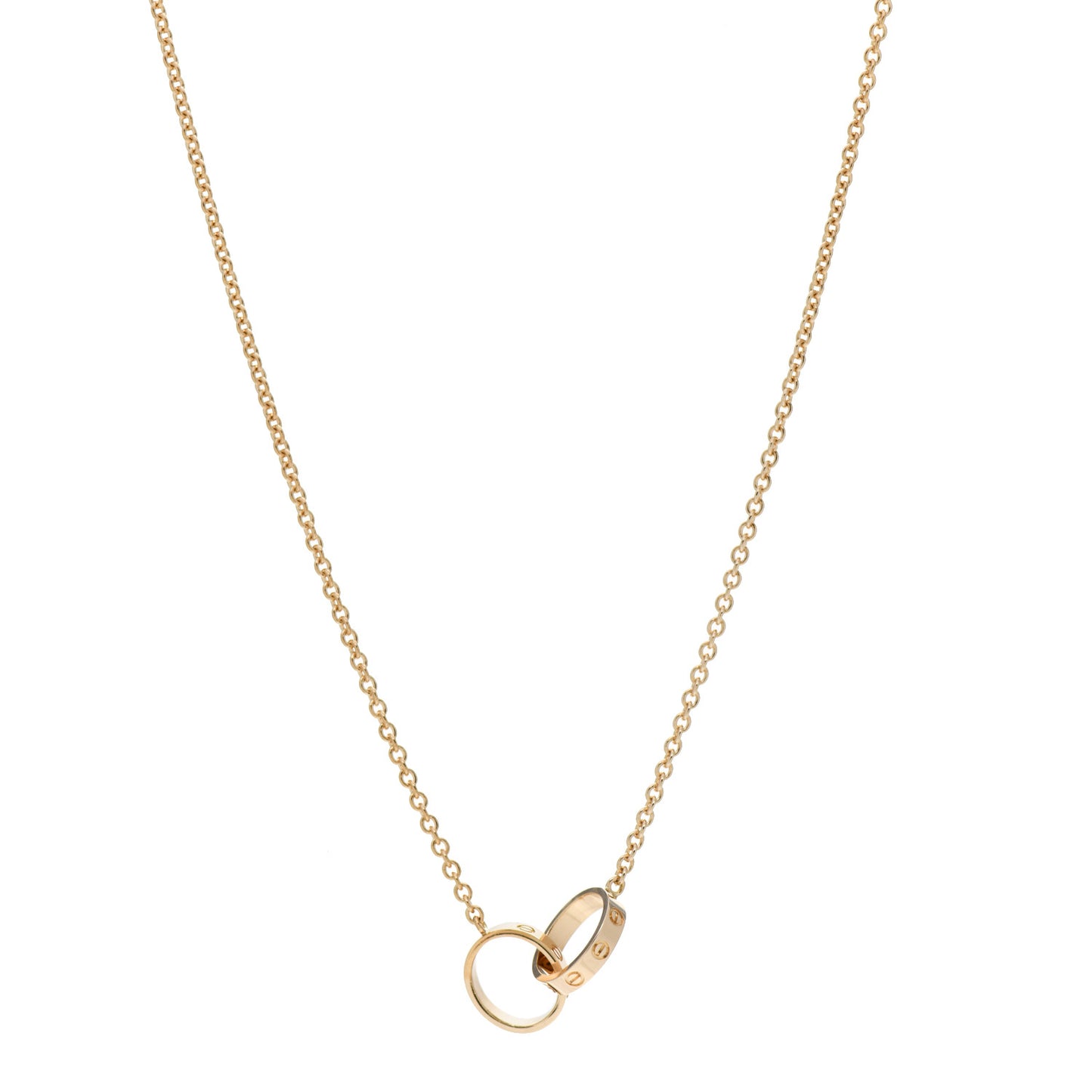 18K Yellow Gold Interlocking LOVE Necklace