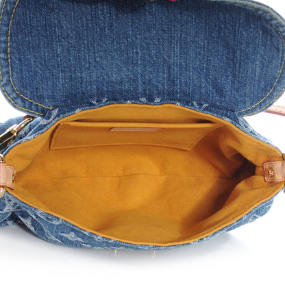 Louis Vuitton Monogram Denim Mini Pleaty Blue 6 of 8