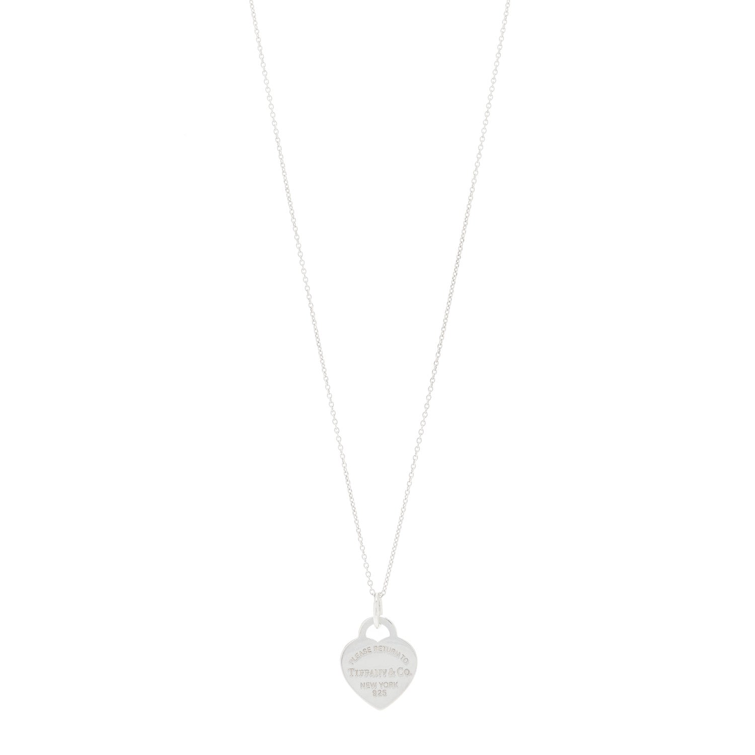 Tiffany Sterling Silver Medium Return to Tiffany Heart Pendant Necklace 1 of 6