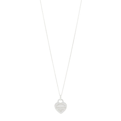 Tiffany Sterling Silver Medium Return to Tiffany Heart Pendant Necklace 1 of 6