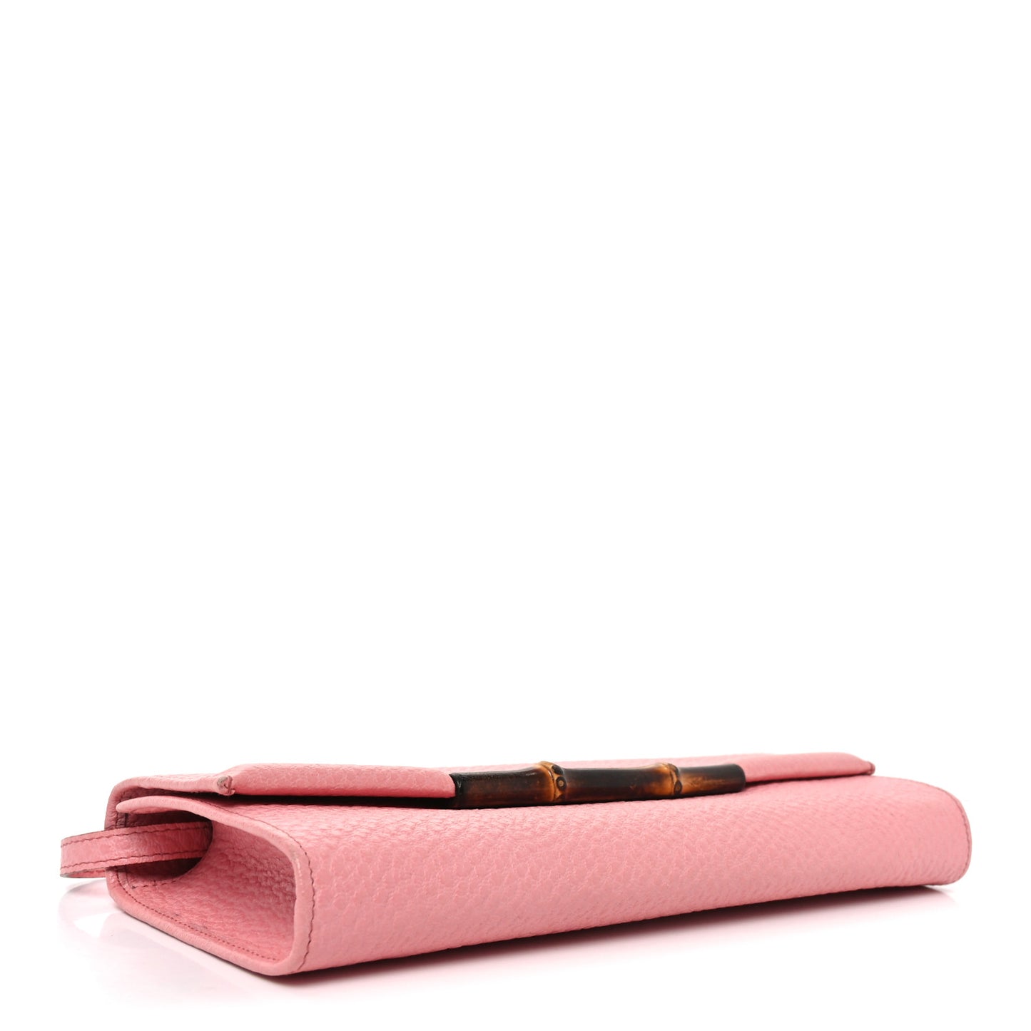 Calfskin Bamboo Bar Clutch Pink