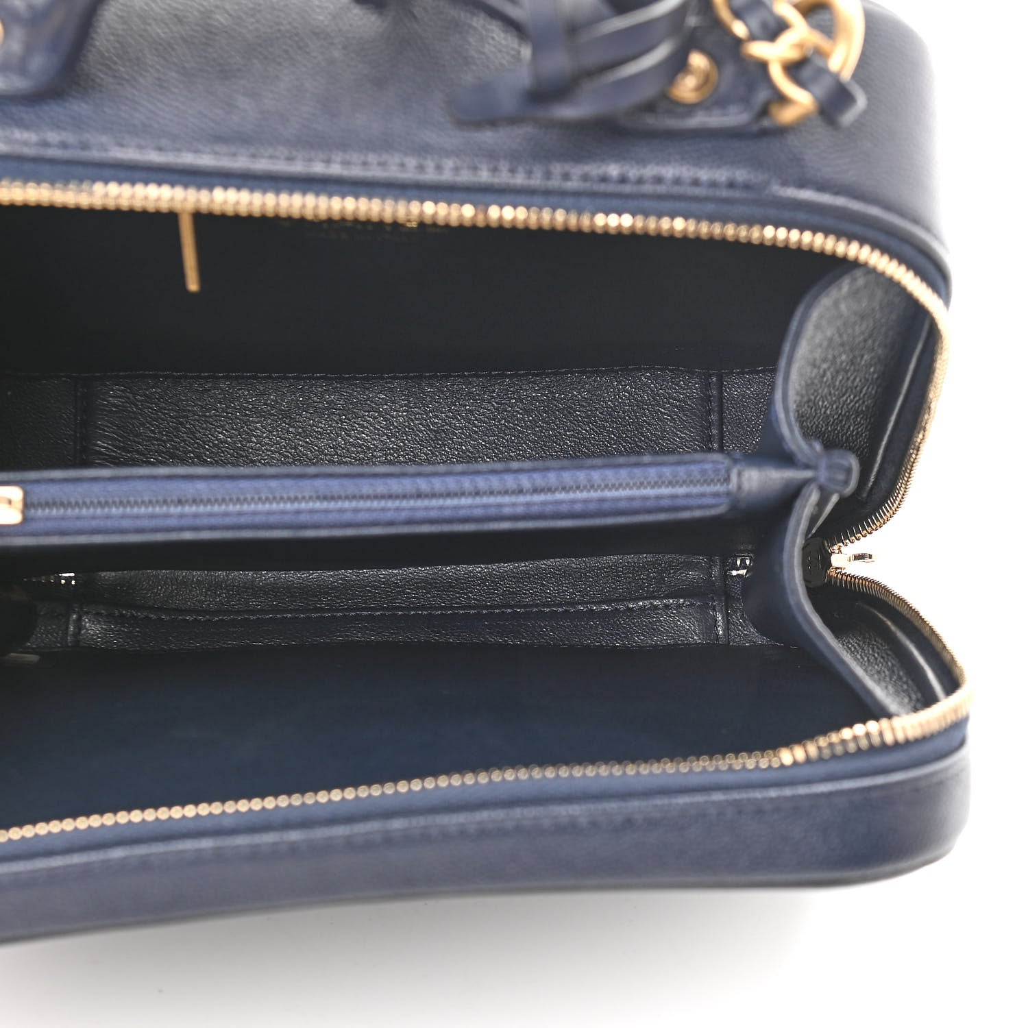 Chanel Caviar Quilted Medium CC Filigree Vanity Case Navy 4 of 8