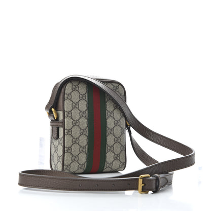 Gucci GG Supreme Monogram Web Mini Ophidia Messenger Brown 3 of 11