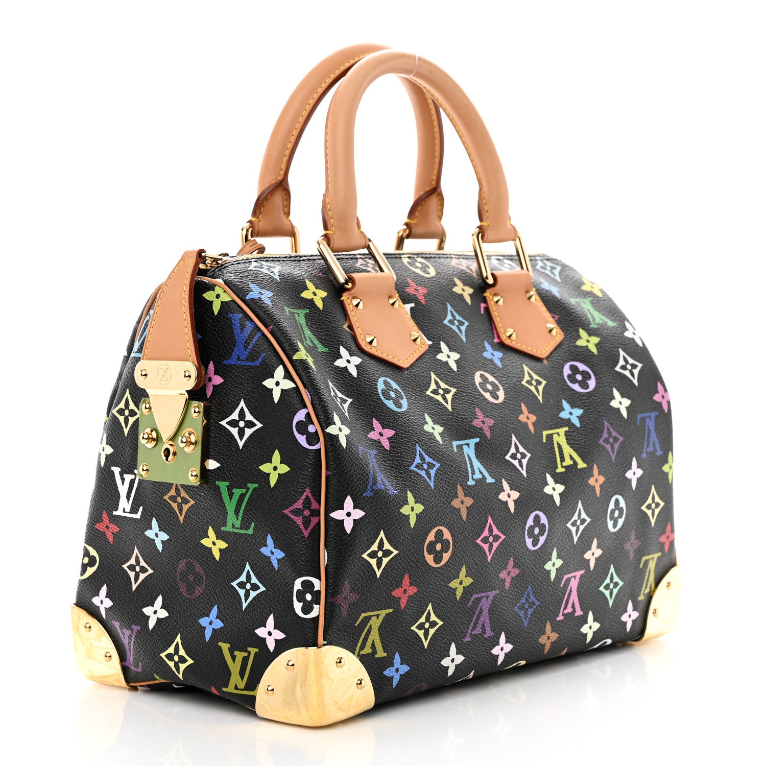 Louis Vuitton Monogram Multicolor Speedy 30 Black 3 of 9