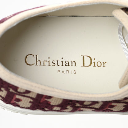 Christian Dior Canvas Oblique Walk'N'Dior Low Top Sneakers 38.5 Deep Amaranth 8 of 9