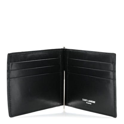 Saint Laurent Calfskin Bill Clip Card Case Black 5 of 8