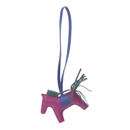 Hermes Milo Lambskin Grigri Rodeo Horse Bag Charm PM Rose Pourpre Bleu Electrique Malachite 1 of 3