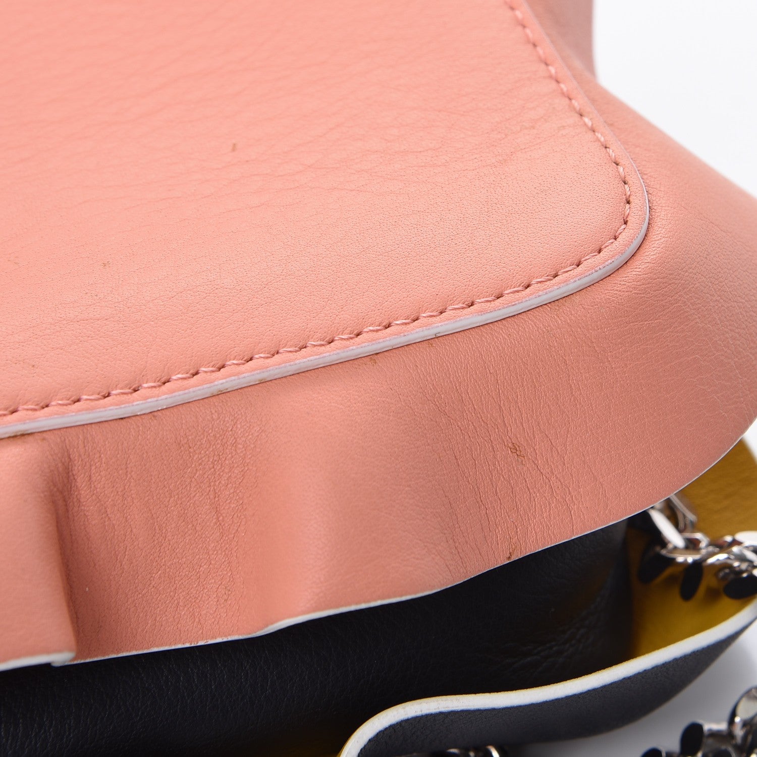 Fendi Vitello Dolce Waves Tri-Color Micro Double Baguette Blue Notte Chantilly 16 of 17