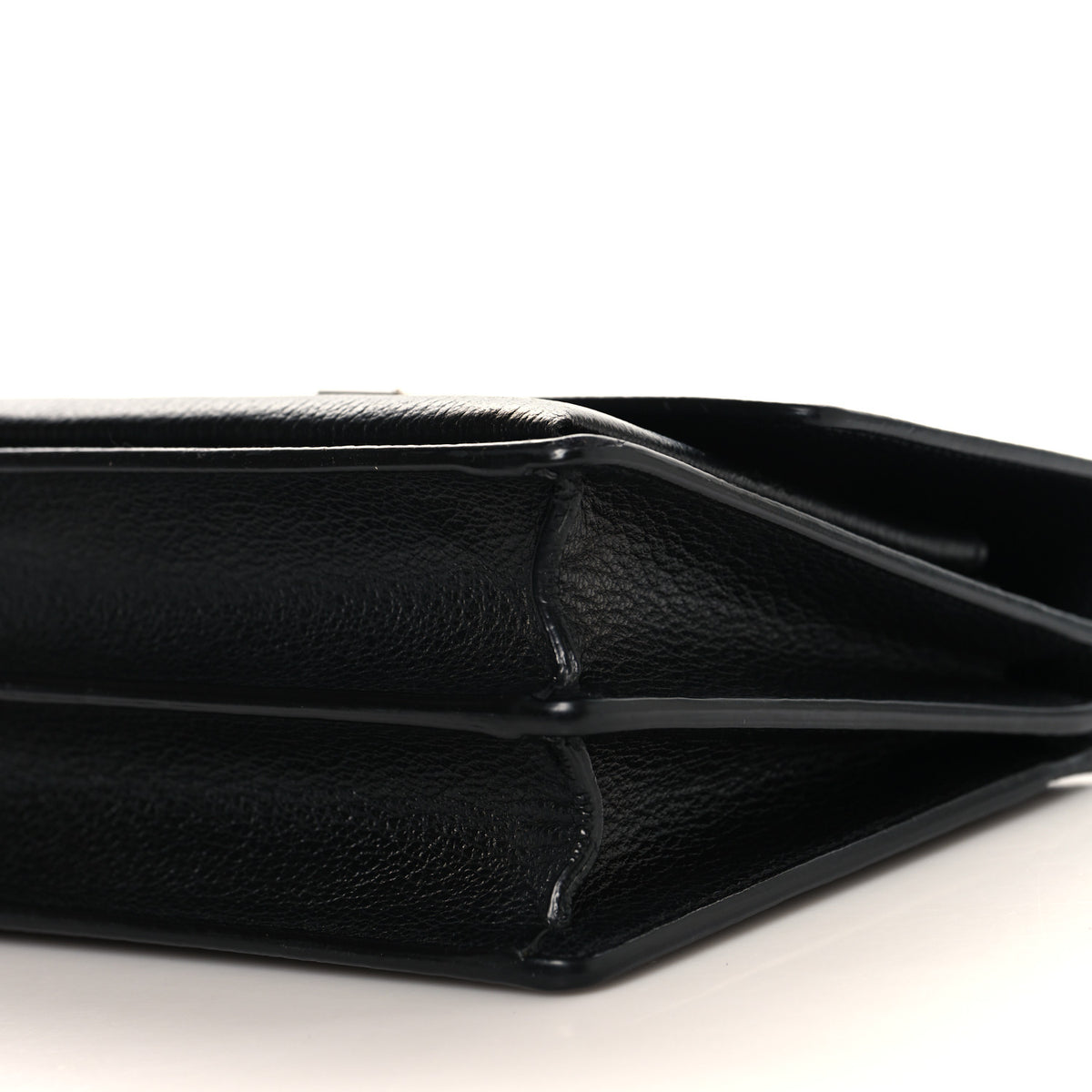 Saint Laurent Grained Calfskin Medium Monogram Sunset Satchel Black 9 of 9