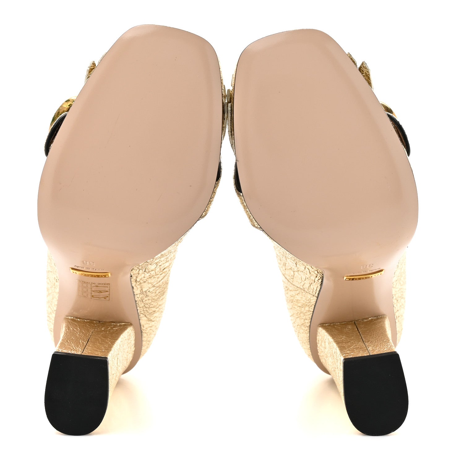Gucci Galassia GG Marmont Fringe 50mm Loafer Pumps 38 Platino 6 of 9