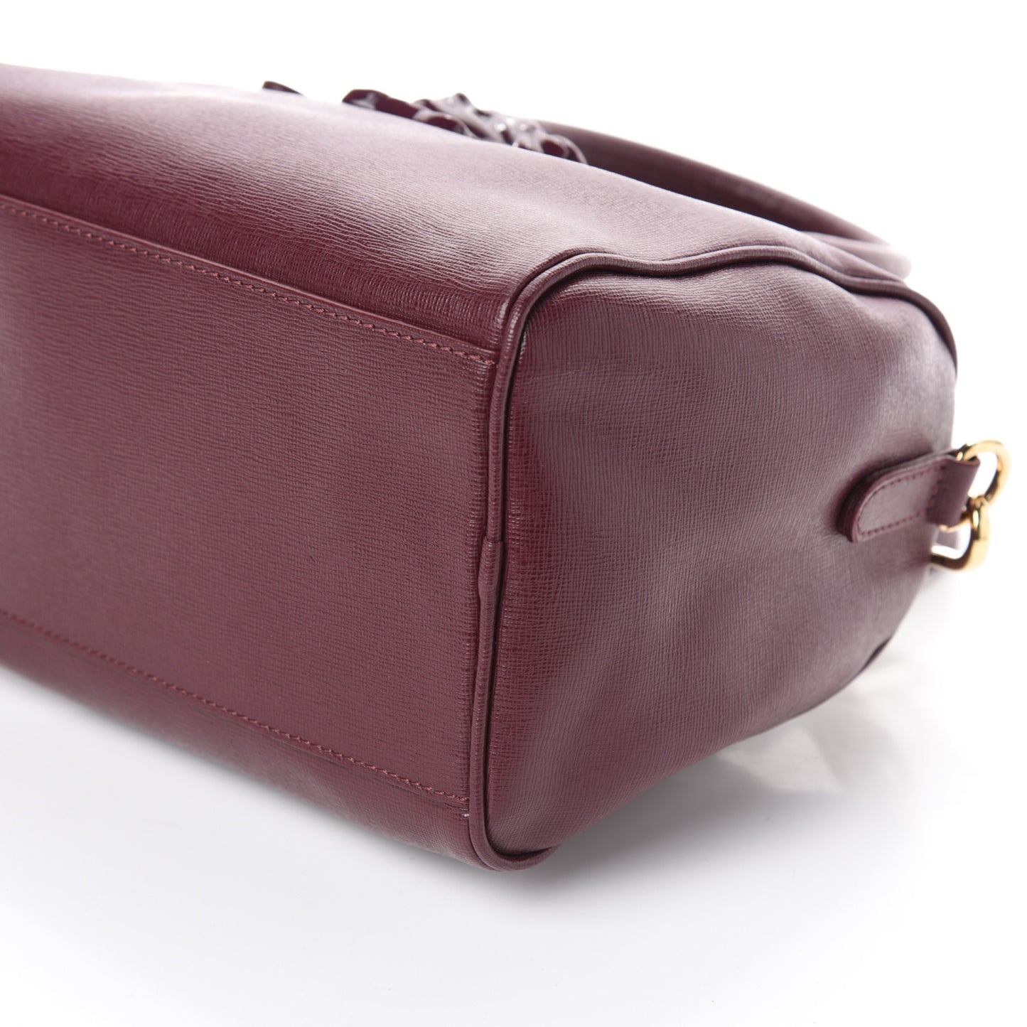 Saffiano Calfskin Palazzo Duffle Bag Burgundy
