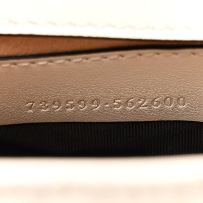 Gucci Calfskin Matelasse Monochrome GG Marmont Chain Mini Belt Bag Mystic White 7 of 11