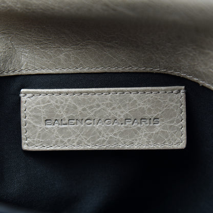 Balenciaga Agneau Giant 21 Gold Hardware Envelope Clutch Gris Glace 6 of 8