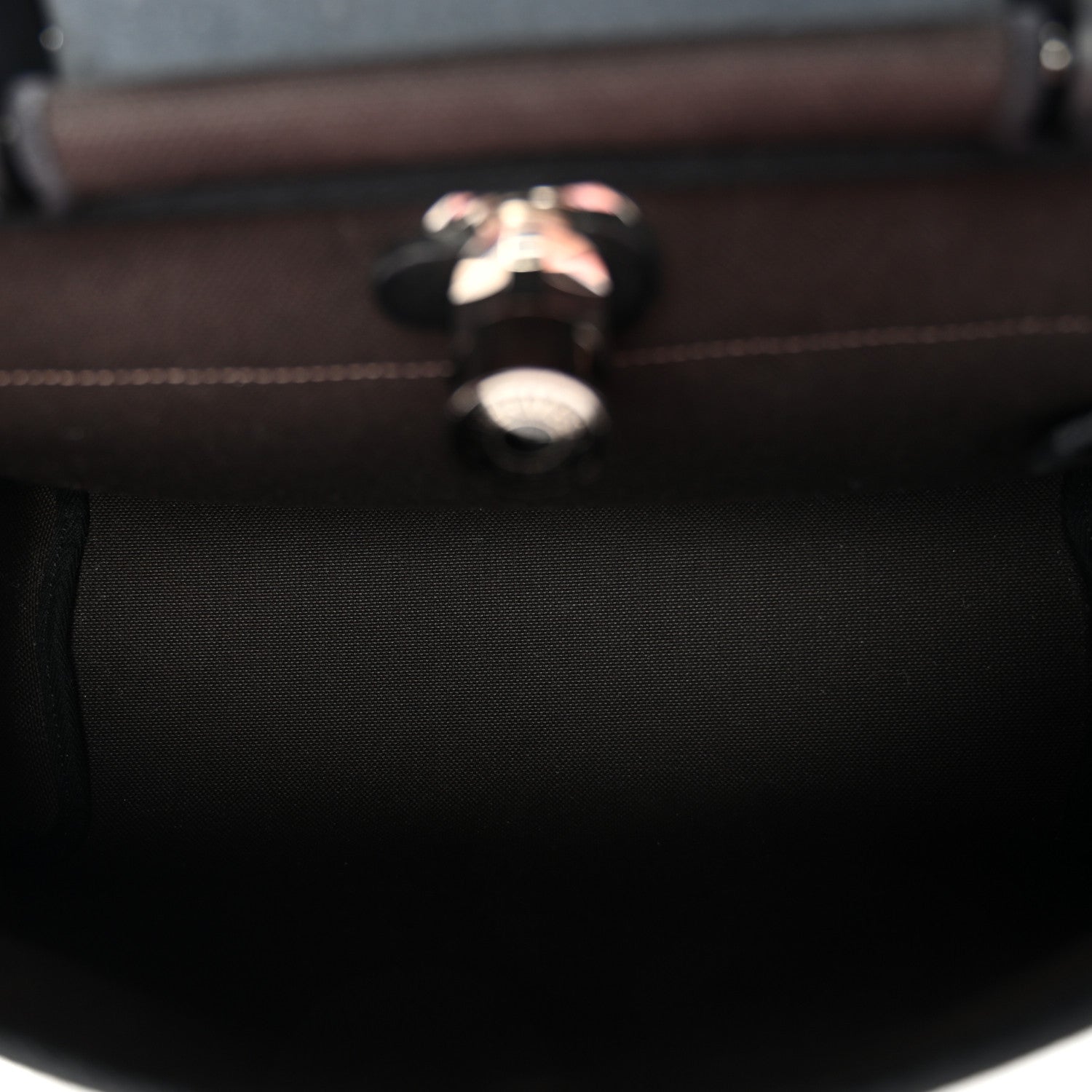 Hermes Military Toile Vache Hunter Herbag Zip Retourne 31 PM Black Ebene 6 of 12