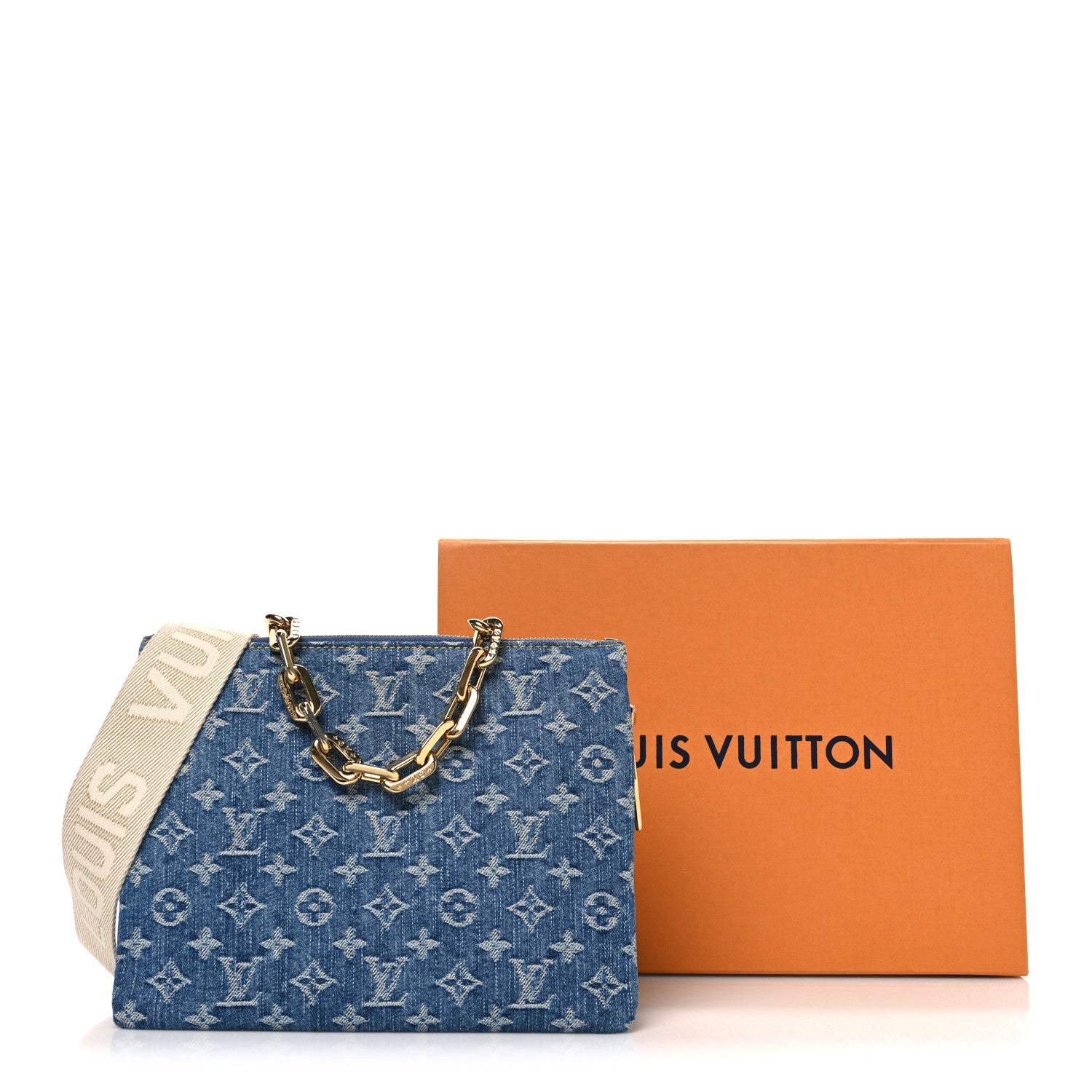 Louis Vuitton Monogram Denim Coussin PM Blue 9 of 9