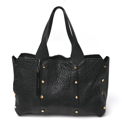 Jimmy Choo Grained Calfskin Studded Lockett Shopper Tote Black 1 of 9