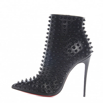 Christian Louboutin Kid Snakilta 120 Booties 38.5 Black 1 of 6