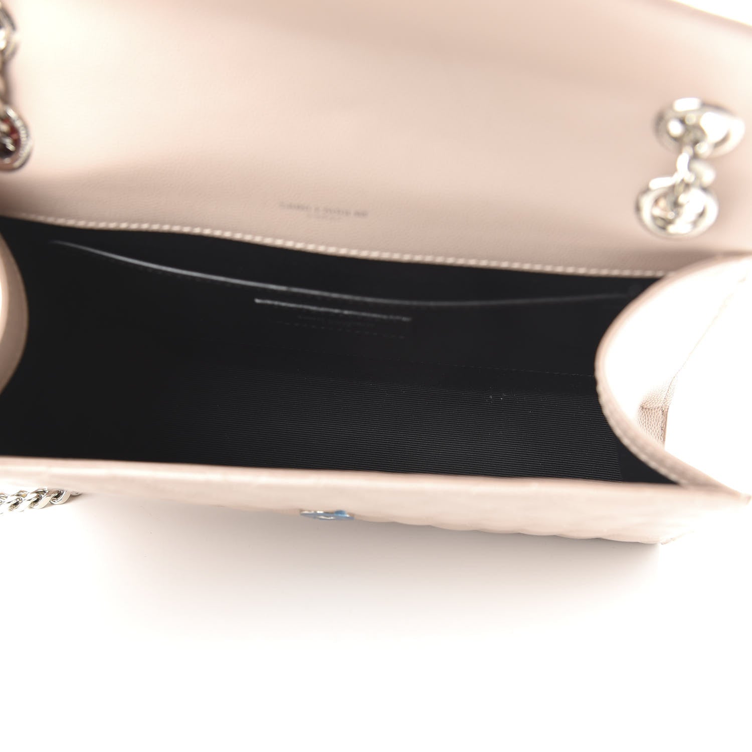 Saint Laurent Grain De Poudre Textured Mixed Matelasse Medium Triquilt Monogram Satchel Marble Pink 5 of 9