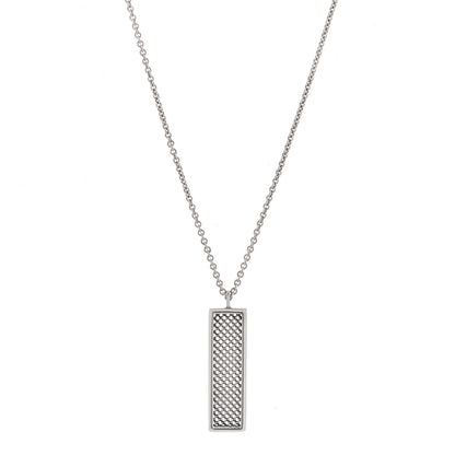 Tiffany Sterling Silver Somerset Mesh Bar Pendant Necklace 1 of 10