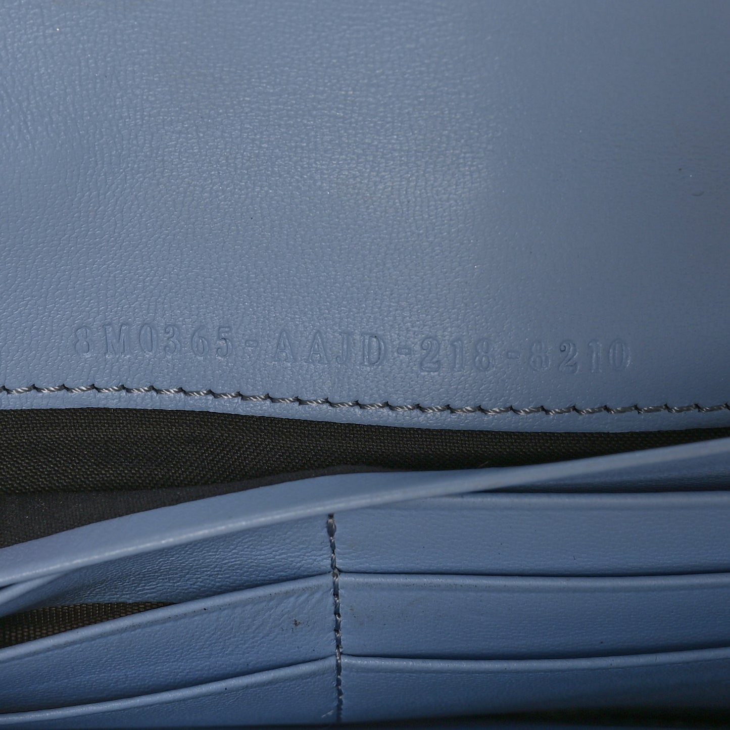Nappa Matisse FF Embossed Continental Wallet on Chain Placid Blue