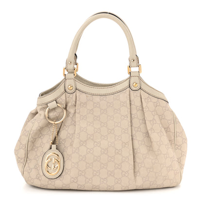 Gucci Guccissima Medium Sukey Tote Mystic White 1 of 11