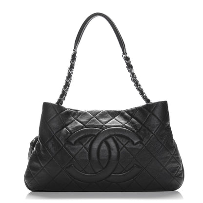 Chanel Caviar Quilted Expandable Zip Shoulder Bag Black 1 of 7