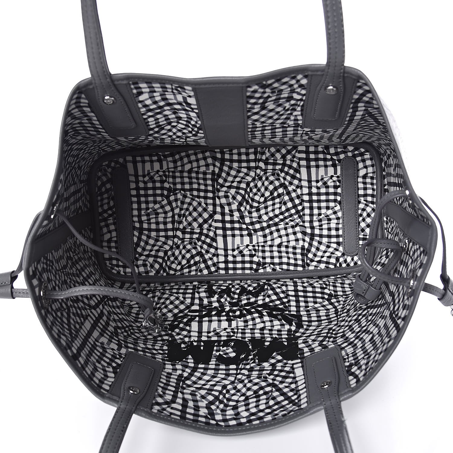 MCM Visetos Medium Liz Reversible Shopper Tote Phantom Grey 10 of 16