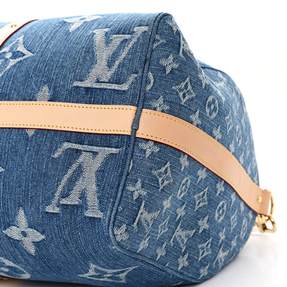 Louis Vuitton Denim Monogram New LV Remix Keepall Bandouliere 45 Blue 9 of 9