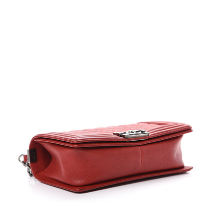 Chanel Caviar Quilted Medium Boy Flap Red 3 of 14