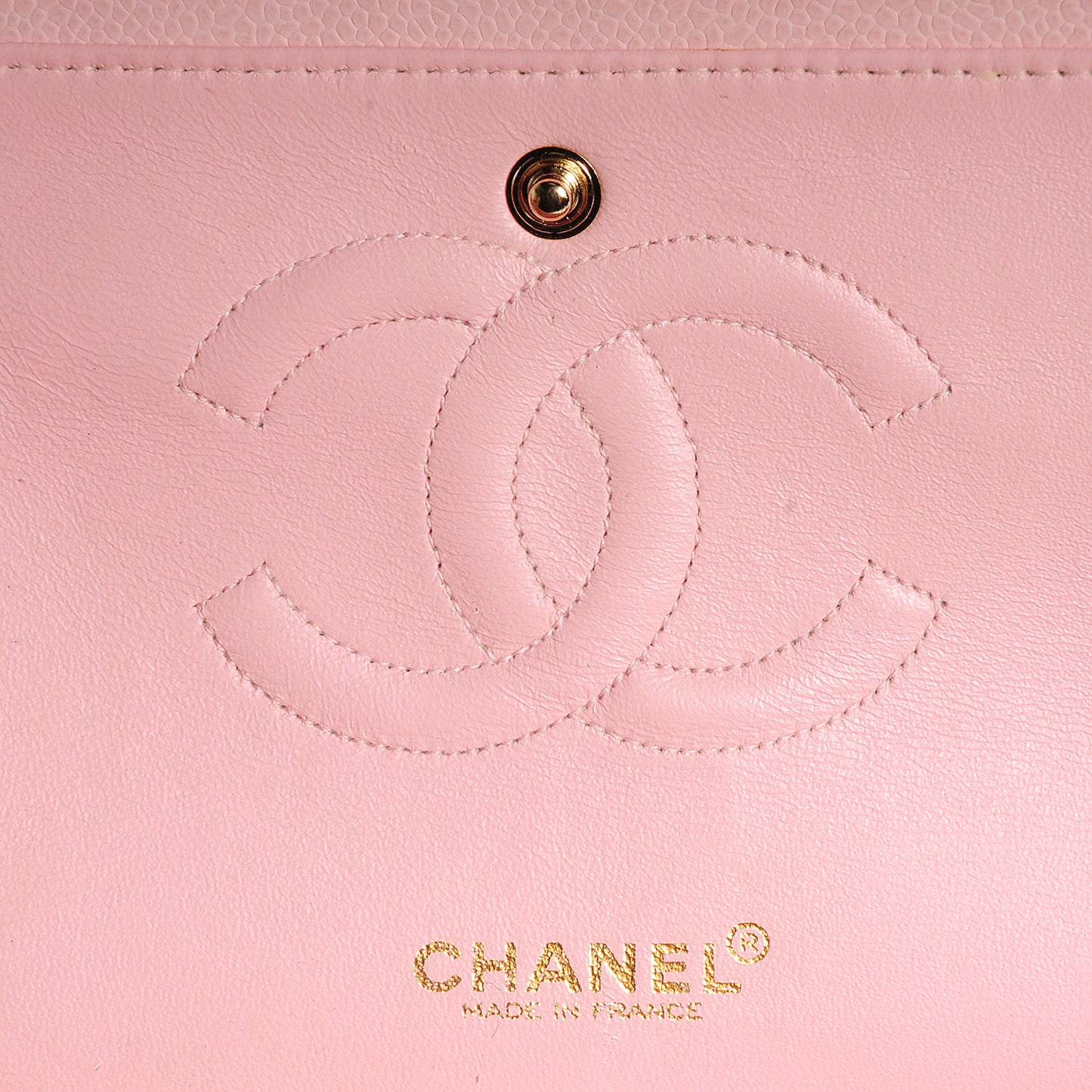 Caviar Medium Double Flap Pink