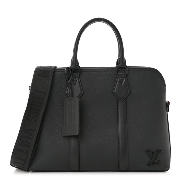 Louis Vuitton Calfskin Aerogram Takeoff Briefcase Black 1306113