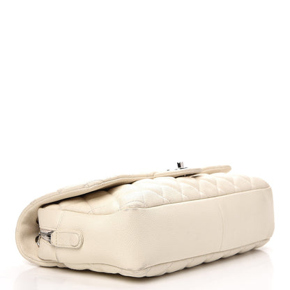 Chanel Caviar Quilted Jumbo Easy Flap Dark White 4 of 16