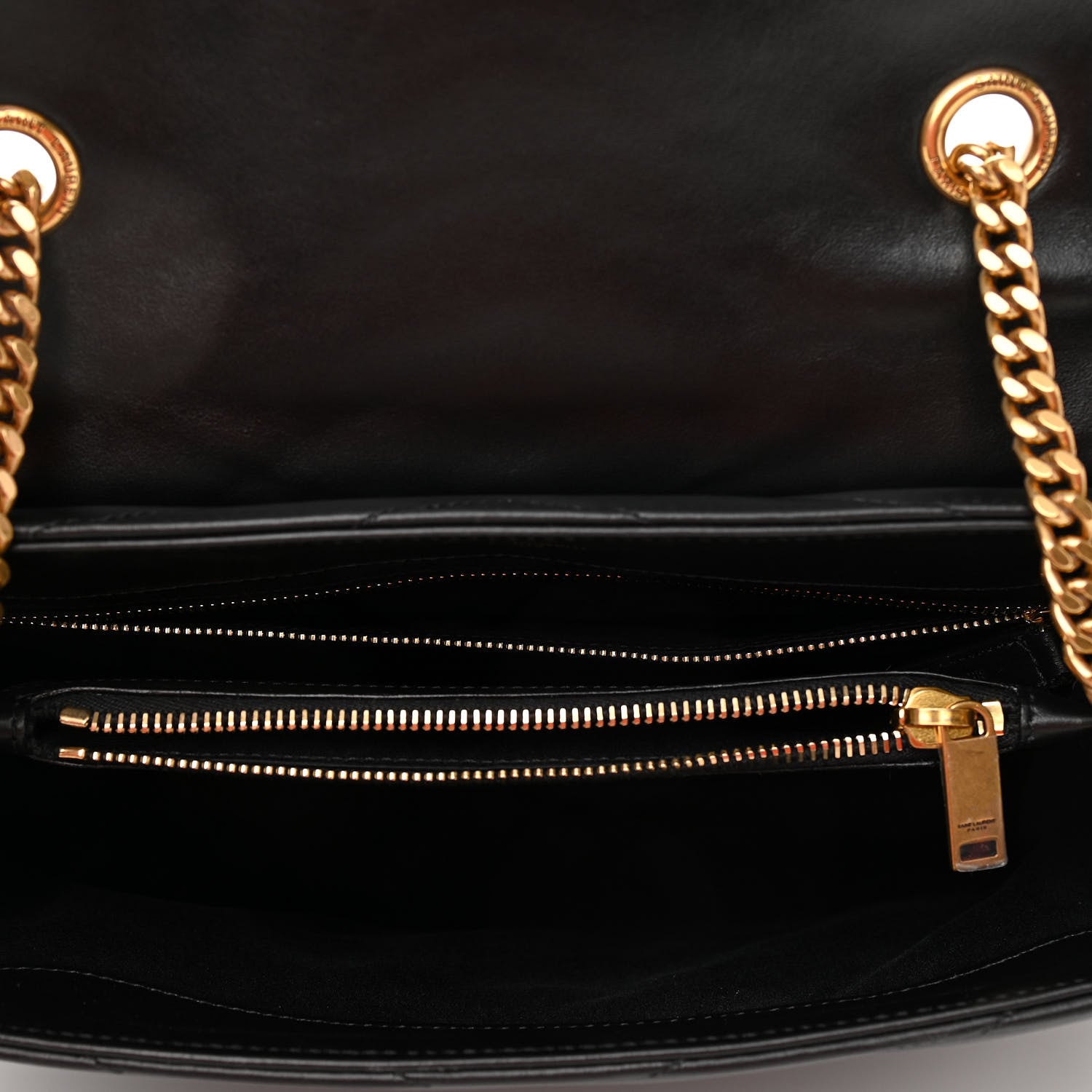 Saint Laurent Calfskin Y Quilted Monogram Medium Loulou Chain Satchel Black 5 of 10