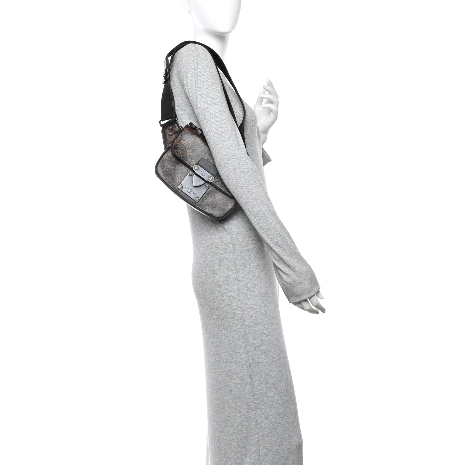 Louis Vuitton Monogram Macassar S Lock Messenger 2 of 18